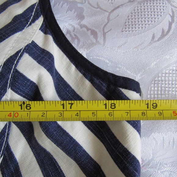TALBOTS SHORELINE Chevron Striped Dress Size 16P - Picture 5 of 13
